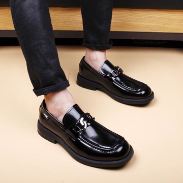 男鞋子2026新款冬季商務正裝真皮透氣一腳蹬男士休閑增高皮鞋男款