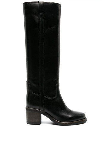 ISABEL MARANT - Seenia 70mm leather boots - women - Calf Leather/Calf Leather/Rubber - 40 - Black