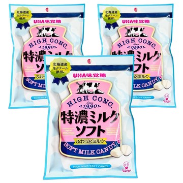 UHA 味覺糖 特濃軟糖 (牛奶味) 北海道產  70g  3包