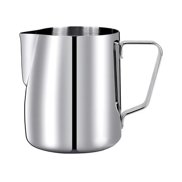 AHOYE 不鏽鋼量杯 刻度拉花奶泡杯 耐用防鏽 手柄舒適 精準量取  600ml  1個  銀色