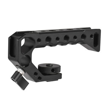 通用頂部手柄相機手柄,帶 4 個冷靴支架 ARRI 位置孔 1/4 英寸和 3/8 英寸螺紋孔兼容籠式運動,用於 Vlo
