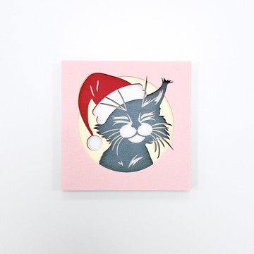 【聖誕阿喵】立體紙雕材料包