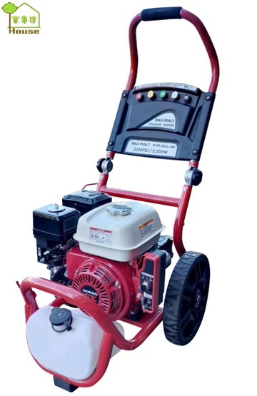 MAX-POILT 本田6.5HP引擎 電動/手拉 高壓清洗機6.5HP/200Bar--手把可折好收納
