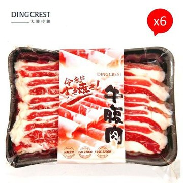 大鼎冷鏈 美國牛五花肉片500g/盒( x 6 盒-頂級料理組)