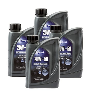 【SPODIN司伯汀】20W50 全功能汽車機油4入(原廠專案特惠)