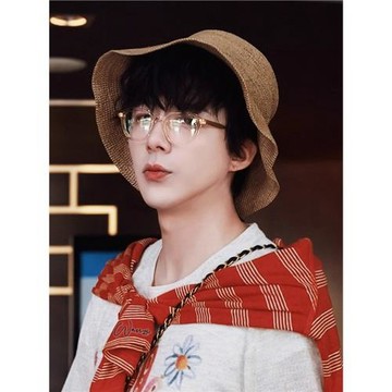 韓國PBM劉宇寧同款草帽編織漁夫可折疊防曬海邊沙灘帽遮陽防曬帽