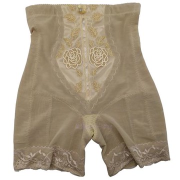 美容院高腰短塑褲膚色美體束褲女四分短褲腳夏款透氣薄收腹提臀模