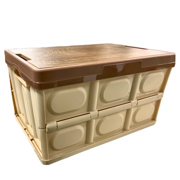 木蓋折疊箱 30L  咖啡  43.5 x 29 x 22.5cm  1個