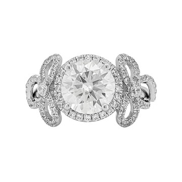 莫桑石 莫桑鑽 1-3克拉蝴蝶結女鑽戒 台北門市 客製化訂製白金