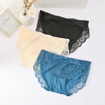 LDH-夢幻羽毛蕾絲褲-F