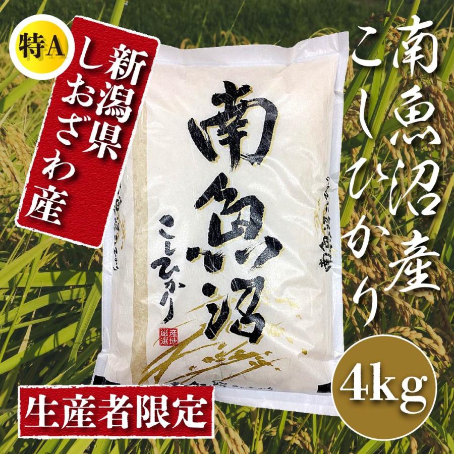  米 4kg 新潟 南魚沼 塩沢産 コシヒカリ 生産者限定米  令和5年産