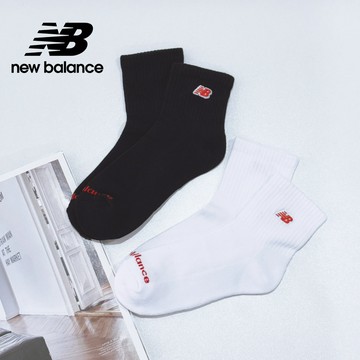[New Balance]中筒襪一組二入_中性_白/黑_LAS51272WK