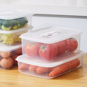 透明可微波冷凍密封食物保鮮盒-3L-3入 單一規格