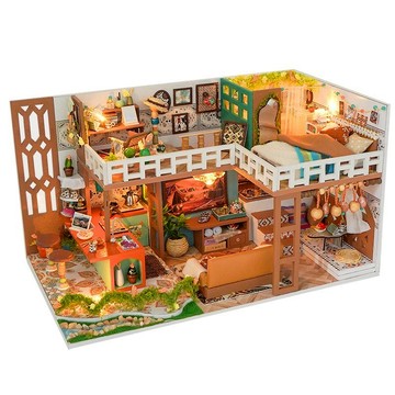 台中現貨【創彩】袖珍屋 等風來 diy小屋 模型屋  DIY手作 迷你屋 聖誕節禮物 交換禮物  玩具 禮物