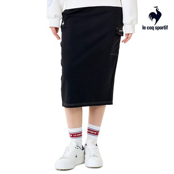 【LE COQ SPORTIF 法國公雞】女款黑色針織長裙LWW82051