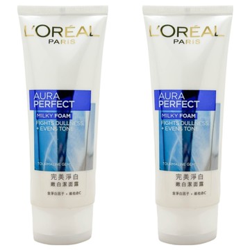L'OREAL PARiS 巴黎萊雅 台灣公司貨 完美淨白光采再現嫩白潔面露  100ml  2條
