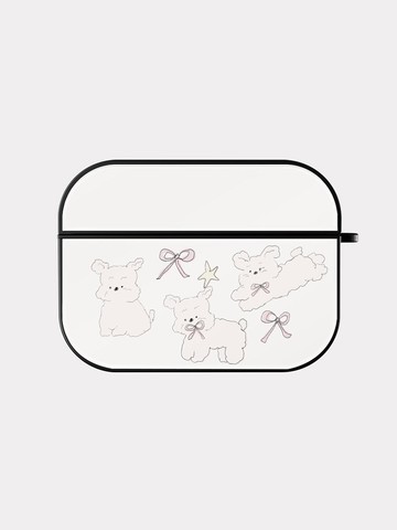Stray Dog Support HugMeDog Pattern Design Bumper AirPods Case