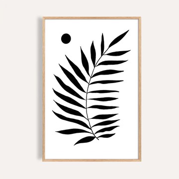 靜葉之境 Still in Fern / 現代抽象植物海報 掛畫