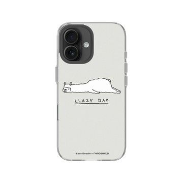 iPhone 16 Clear Case（相機按鈕） 透明 - ilovedoodle (Lim Heng Swee) - Llazy Day 羊駝