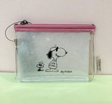 【震撼精品百貨】史奴比Peanuts Snoopy  SNOOPY拉鍊零錢包-透明粉#50944 震撼日式精品百貨