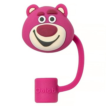 Oolab 良杯製所 繪想年代系列矽膠防塵細 吸管蓋 熊抱哥限定款  1個  1個