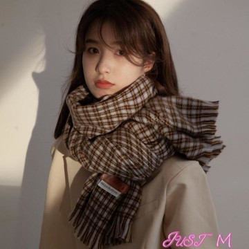圍巾茉嬌婷冬季格子ins仿羊絨圍巾女韓版百搭學生披肩兩用保暖圍脖男 【年終特惠】