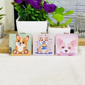 Stylelife可愛插畫壓克力鑰匙圈-科基系列