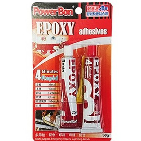 貓｜PowerBon 3337 耐高溫 凝膠狀 快速黏合用AB膠 25g /2入裝 強力膠