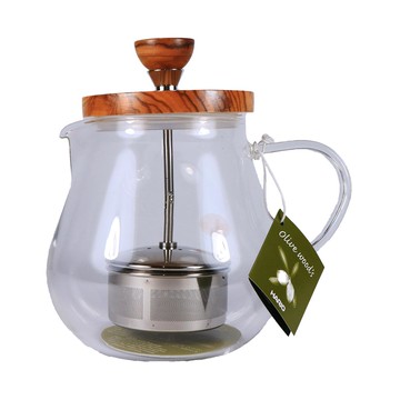 Hario橄欖木濾壓茶壼
