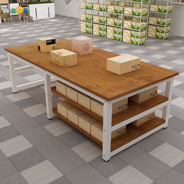 免運 超大工作臺 打包桌 車間操作臺倉庫工廠花店快遞打包流水線工作桌帶收納三層實驗桌 可開發票 全館八折 工廠現貨直銷 新品特價 h9027