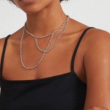Justine Clenquet Slim三層不規則細項鍊