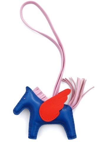 Hermès Pre-Owned - Pegasus leather charm - women - CALFSKIN - One Size - Blue