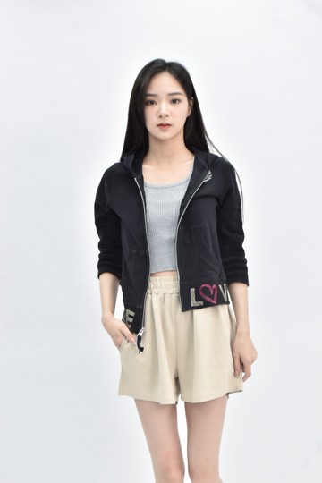 (M) old navy 短版長袖黑色外套