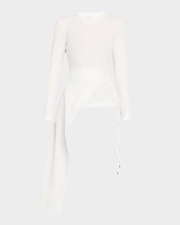 Long-Sleeve Split Apron Combo T-Shirt