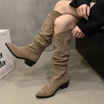 【LN】現+預 復古西部個性高筒靴(女鞋/長靴/牛仔靴/靴子)