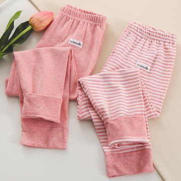 無骨兒童睡褲純棉男女童秋褲全棉中大童打底保暖長褲子寶寶棉毛褲