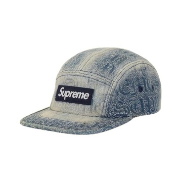 AirRoom 正品 2026SS SUPREME Old English Denim Camp Cap 帽子 歌德字體