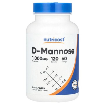 Nutricost, D-甘露糖，120 粒膠囊（每粒膠囊 500 毫克）