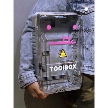 Dezòd桌面收納盒透明工具箱數據線鑰匙口紅咖啡膠囊儲物裝飾