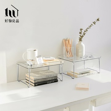 【好物良品】壓克力可堆疊折疊桌面文具收納層架