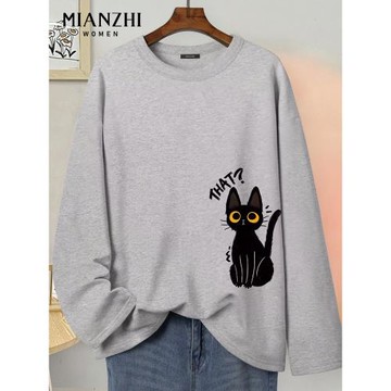 女生純棉t恤2026新款女寬松長袖女裝女士上衣服春季女款春裝內搭