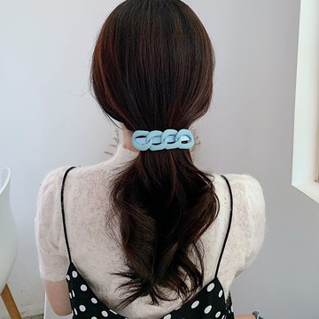 鏈條彩色發夾簡約邊夾劉海夾頭發夾女發卡頭飾新款彈簧夾