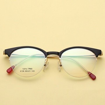 眼鏡框半框眼鏡鏡架-時尚百搭文藝風格男女平光眼鏡6色73oe47【獨家進口】【米蘭精品】