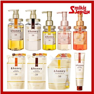 🍯【日本直送正品】&honey Deep 深層保濕洗髮精 440ml 深層保濕護髮素 445g 保濕護理  睫毛膏