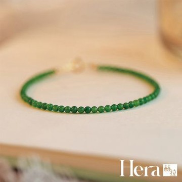 【HERA 赫拉】天然綠玉髓14K包金細款手鍊 H115061001