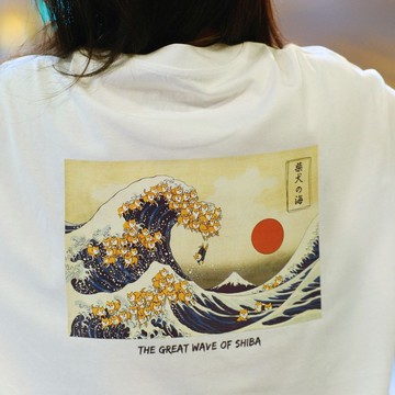 【CREEPS】Great Wave of Shiba 寬鬆重磅印花T恤 210g