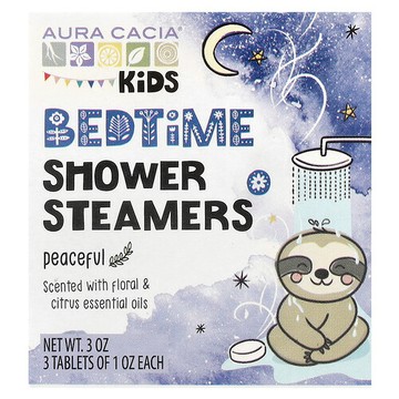Aura Cacia, 兒童，睡前淋浴片，寧靜型，3 片