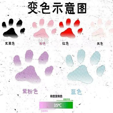 嚴選好物🌈小紅書同款貓咪溫變紋身貼變色可愛萌寵貓爪學生可洗貼紙兒童貼紙