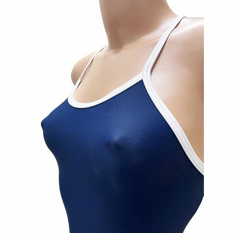 M LL wbb-1478 スベスベ素材 Tバック スクール水着 ネイビー