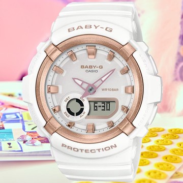 CASIO 卡西歐 BABY-G 多層次霧面雙顯腕錶 新年禮物 推薦 送禮 43.4mm / BGA-280BA-7A